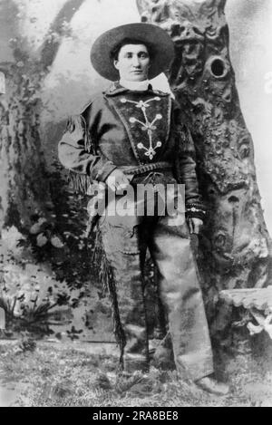 États-Unis : c. 1875 Portrait de Martha Jane Burke, alias Calamity Jane. Banque D'Images