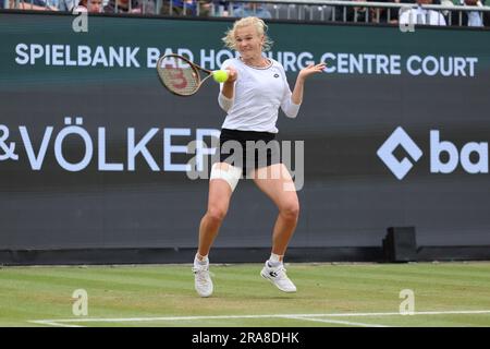 Bad Homburg, Allemagne. 01st juillet 2023. Tennis: WTA Tour, célibataires, femmes, finale, Bronzetti (ITA) - Siniakova (CZE). Katerina Siniakova en action. Credit: Jörg Halisch/dpa/Alamy Live News Banque D'Images