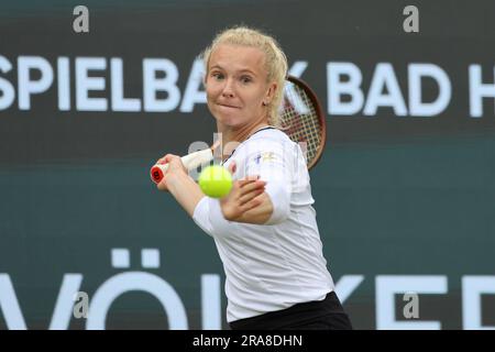 Bad Homburg, Allemagne. 01st juillet 2023. Tennis: WTA Tour, célibataires, femmes, finale, Bronzetti (ITA) - Siniakova (CZE). Katerina Siniakova en action. Credit: Jörg Halisch/dpa/Alamy Live News Banque D'Images