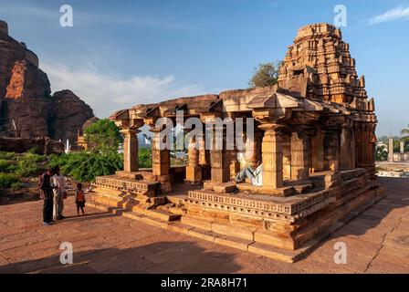 Temple de Yellamma à Badami, Karnataka, Inde du Sud, Inde, Asie Banque D'Images