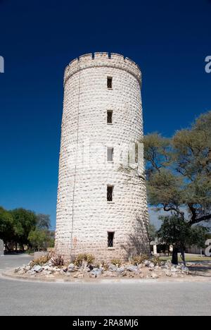 Water Tower, camp de repos Okaukuejo, parc national d'Etosha, Namibie Banque D'Images