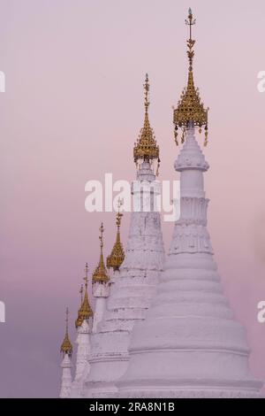 Pagode Sandamuni, Mandalay, Birmanie, Myanmar Banque D'Images