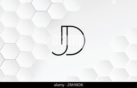 JD, DJ, Abstract logo Design Illustration de Vecteur