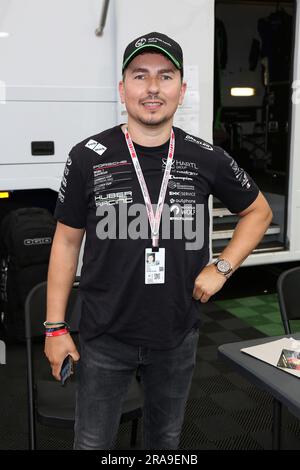 SPIELBERG, Autriche. 1st juillet 2023. Jorge Lorenzo, ESP, ancien champion du monde de MotoGP, F1 au Red Bull Ring, Oesterreich Ring, Formule 1, Grand Prix AUTRICHIEN, Grosser Preis von OESTERREICH, GP d'Autriche, Motorsport, Formel1, image payante, Copyright © Andy KNOTH/ATP images (KNOTH Andy/ATP/SPP) Credit: SPP Sport Press photo. /Alamy Live News Banque D'Images