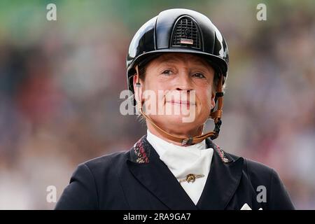 Aix-la-Chapelle, Allemagne. 02nd juillet 2023. Sports équestres, dressage, CHIO, Grand Prix d'Aix-la-Chapelle. Isabell Werth d'Allemagne sur le cheval DSP Quantaz. Credit: Uwe Anspach/dpa/Alamy Live News Banque D'Images
