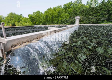 Installation de traitement des eaux usées, Pennsylvanie, États-Unis Banque D'Images