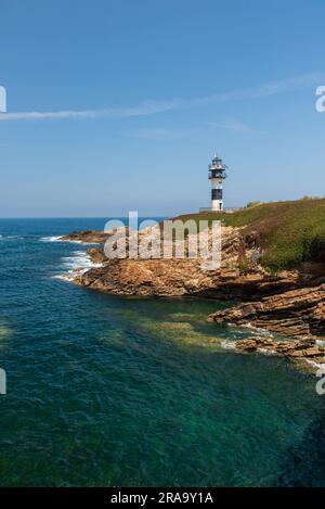 Vue du phare de Ribadeo dans le nord de l'Espagne Banque D'Images