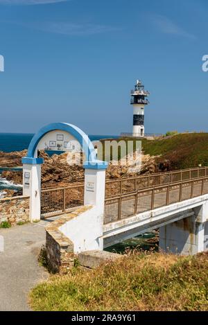 Vue du phare de Ribadeo dans le nord de l'Espagne Banque D'Images