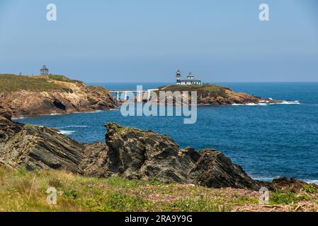 Vue du phare de Ribadeo dans le nord de l'Espagne Banque D'Images