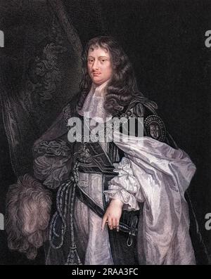 EDWARD MONTAGU, premier comte de SANDWICH distingué commandant naval qui est mort par noyade quand son navire a pris feu pendant la lutte des Hollandais, Date: 1625 - 1672 Banque D'Images