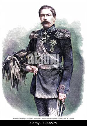 FRANZ EDVARD IVANOVICH, comte TOTLEBEN ingénieur militaire russe, plus connu pour sa brillante défense de Sebastopol dans la guerre de Crimée. Date: 1818 - 1884 Banque D'Images