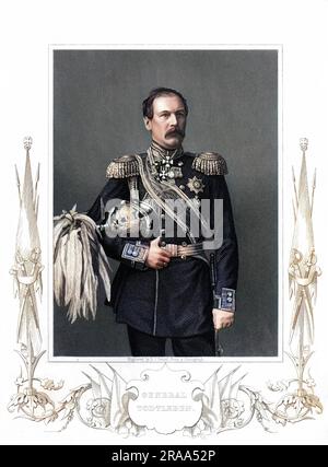 FRANZ EDVARD IVANOVICH, commandant militaire russe du comte TOTLEBEN, plus connu pour sa brillante défense de Sebastopol dans la guerre de Crimée. Date: 1818 - 1884 Banque D'Images