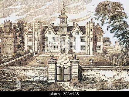 Château de Bruce, Tottenham : le sujet d'altercations juridiques intéressantes au 17th siècle impliquant un mari déserté, une fille naturelle et une volonté contestée. Date: 1686 Banque D'Images