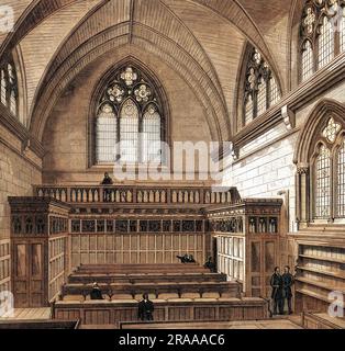 L'intérieur de la Cour IX, Banc de la Reine aux cours royales de justice, Londres. Date: 1882 Banque D'Images