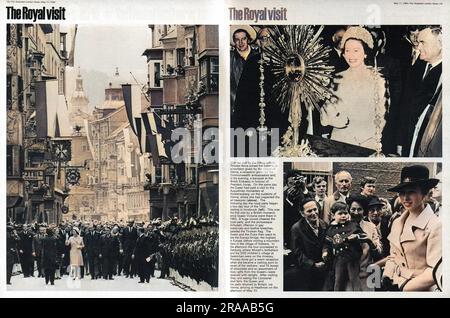 La Reine visite Vienne, le Tyrol et un monastère Augustinien pendant une visite royale de l'Autriche. Date: 1969 Banque D'Images