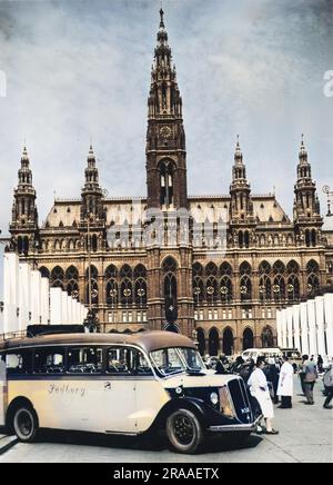 Hôtel de ville de Vienne à Adolf Hitler platz Date: 1934-1938 Banque D'Images