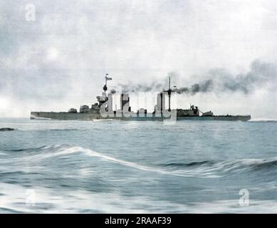 HMS Lion, Battlecruiser britannique, lancé en 1910, a servi à divers endroits pendant la première Guerre mondiale, mis hors service en 1922. Date: 1914-1918 Banque D'Images