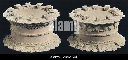 Gâteaux de mariage avec pâte de moulage Gum Date: 1936 Banque D'Images