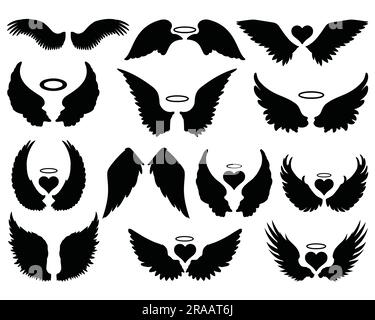 Ensemble de silhouettes d'angle Illustration de Vecteur