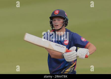 Londres, Royaume-Uni. 2nd juillet 2023. Michael Pepper d'Essex battant tandis que Surrey s'en prend aux Essex Eagles dans le match de cricket Blast Vitality T20 au Kia Oval. Credit: David Rowe/Alay Live News Banque D'Images