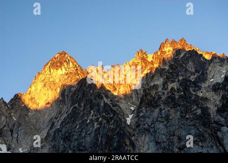 Les montagnes Stuart, Cascade Range, Washington Banque D'Images