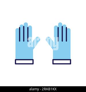 Icône vecteur associé aux gants. Signe des gants. Isolé sur fond blanc Illustration de Vecteur