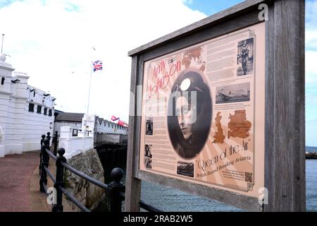 quai de la ville balnéaire de la baie de herne, île de thanet, kent est, royaume-uni juillet 02 2023 Banque D'Images