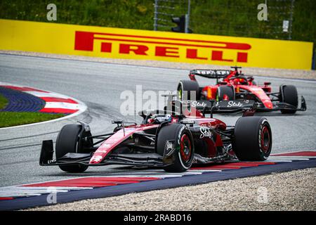 #77 Valtteri Bottas, (fin) Alfa Romeo Sauber pendant le GP autrichien, Spielberg 29 juin-2 juillet 2023 au RedBull Ring, Formule 1 Championnat du monde 2023. Banque D'Images