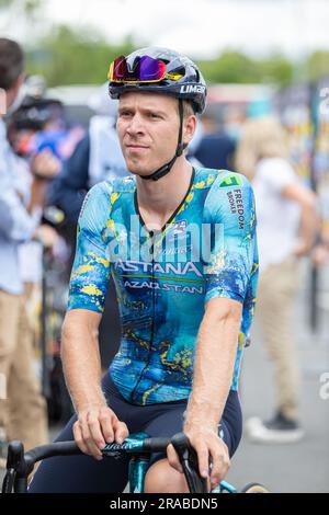 Saint Sébastien, pays Basque, Espagne, 2nd juillet 2023, CEES bol de L'ÉQUIPE ASTANA QAZAQSTAN photo au début de la phase 2, 209km de Vitoria-Gasteiz à Saint-Sébastien pendant l'édition 110th du Tour de France Credit: Nick Phipps/Alay Live News Banque D'Images