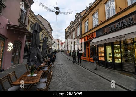Zagreb: Radiceva ulica. Croatie Banque D'Images