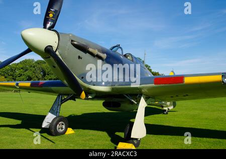 Hawker Sea Hurricane IB, G-BKTH, Z7015, Shuttleworth Collection, Old Warden, Biggleswade, Bedfordshire, Angleterre, Banque D'Images