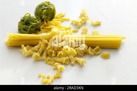 Différents types de pâtes Banque D'Images