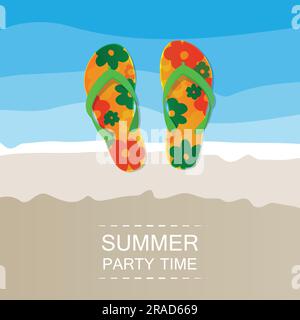 Résumé carte de vacances d'été ou modèle de couverture - concept Vector Design Illustration de Vecteur