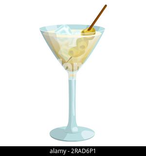 Cocktail Martini. illustration vectorielle sur fond blanc Illustration de Vecteur