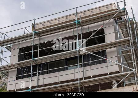 nouvelle maison de vacances moderne en cours de construction à klis près de split croatie, bâtiment moderne en construction Banque D'Images