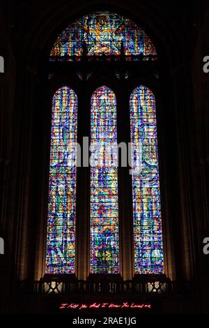 Vue ici est un aspect interne lié à la cathédrale anglicane de Liverpool. Banque D'Images