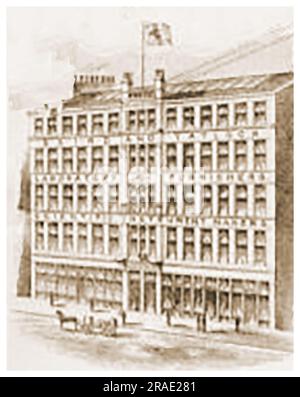 L'entrepôt et l'usine de Baird & Tatlock, les fabricants d'instruments scientifiques 45 Renfrew Street. Glasgow en 1907.. Scotsman Hugh Harper Baird a créé l'entreprise à Glasgow en 1881, déménagée à Hatton Garden, Londres, en 1890, y ouvrant un atelier d'équipement de laboratoire. Banque D'Images