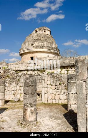 El Caracol, la Tour de l'escargot, Observatoire, Chichen Itza, Yucatan, Mexique Banque D'Images