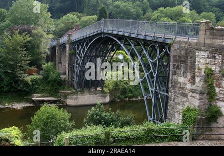 Le célèbre Ironbridge d'Abraham Darby Banque D'Images