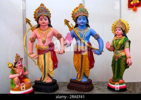 Bommai Kolu, festival de Kolu est une exposition de poupées et de figurelles célébrée pendant le festival de Navratri au Tamil Nadu, Inde du Sud, Inde, Asie Banque D'Images