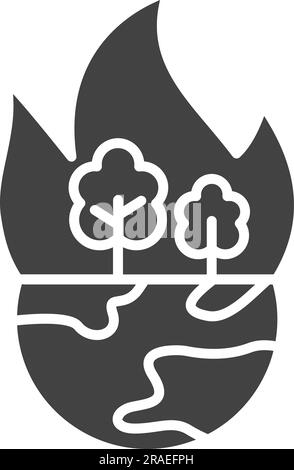 Image de l'icône destruction de l'habitat. Illustration de Vecteur