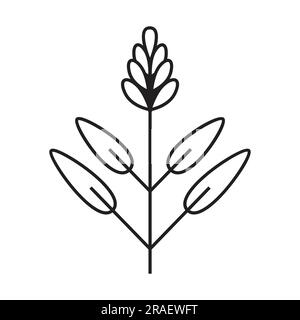 Motif icône représentant un vecteur de fleurs sauvages. Icône plate fleurie. Illustration de Vecteur