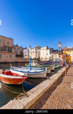 Quai Brescon, Martigues, Bouches-du-Rhône, Provence-Alpes-Côte d'Azur, France Banque D'Images