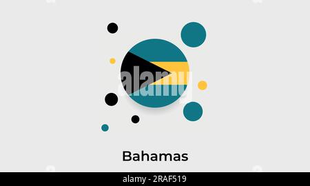 Drapeau Bahamas bulle cercle forme ronde icône vecteur coloré illustration Illustration de Vecteur