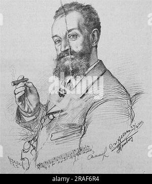 Portrait de Karl Millöcker 1888 par Christian Wilhelm Allers Banque D'Images