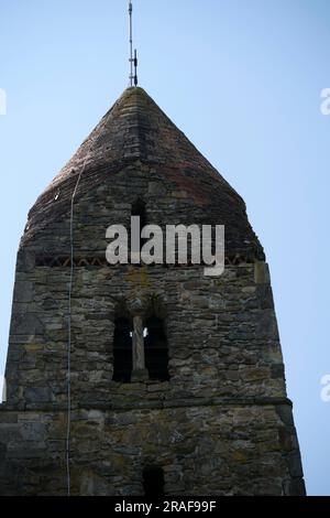 L'église de l'Assomption de Strei est une église orthodoxe située à proximité de Calan, dans le comté de Hunedoara. Roumanie Banque D'Images