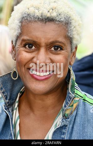 Hampton court, Surrey. 03/07/2023, Arit Anderson. Appuyez sur jour. Festival du jardin du palais de Hampton court 2023. Banque D'Images