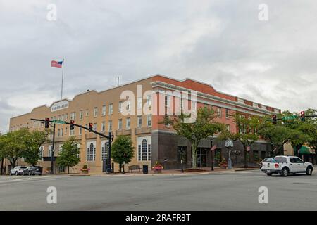 streetview dans le centre-ville de Shelby Banque D'Images