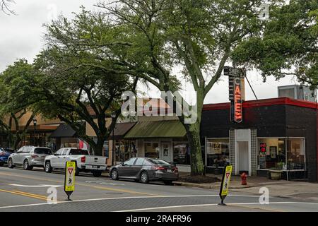 streetview dans le centre-ville de Shelby Banque D'Images