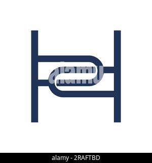 Luxe PHP initial Monogram Text Letter Design logo Illustration de Vecteur